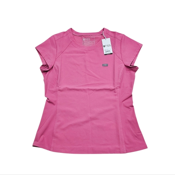 Rare Figs Bretten Slim Crewneck scrub Top F'ing Pink Limited Medium - Picture 6 of 13